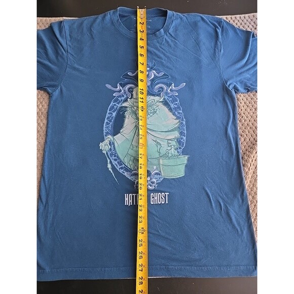 Disney Haunted Mansion Hatbox Ghost Tee Shirt Glow in the Dark Adult Medium - Picture 5 of 7